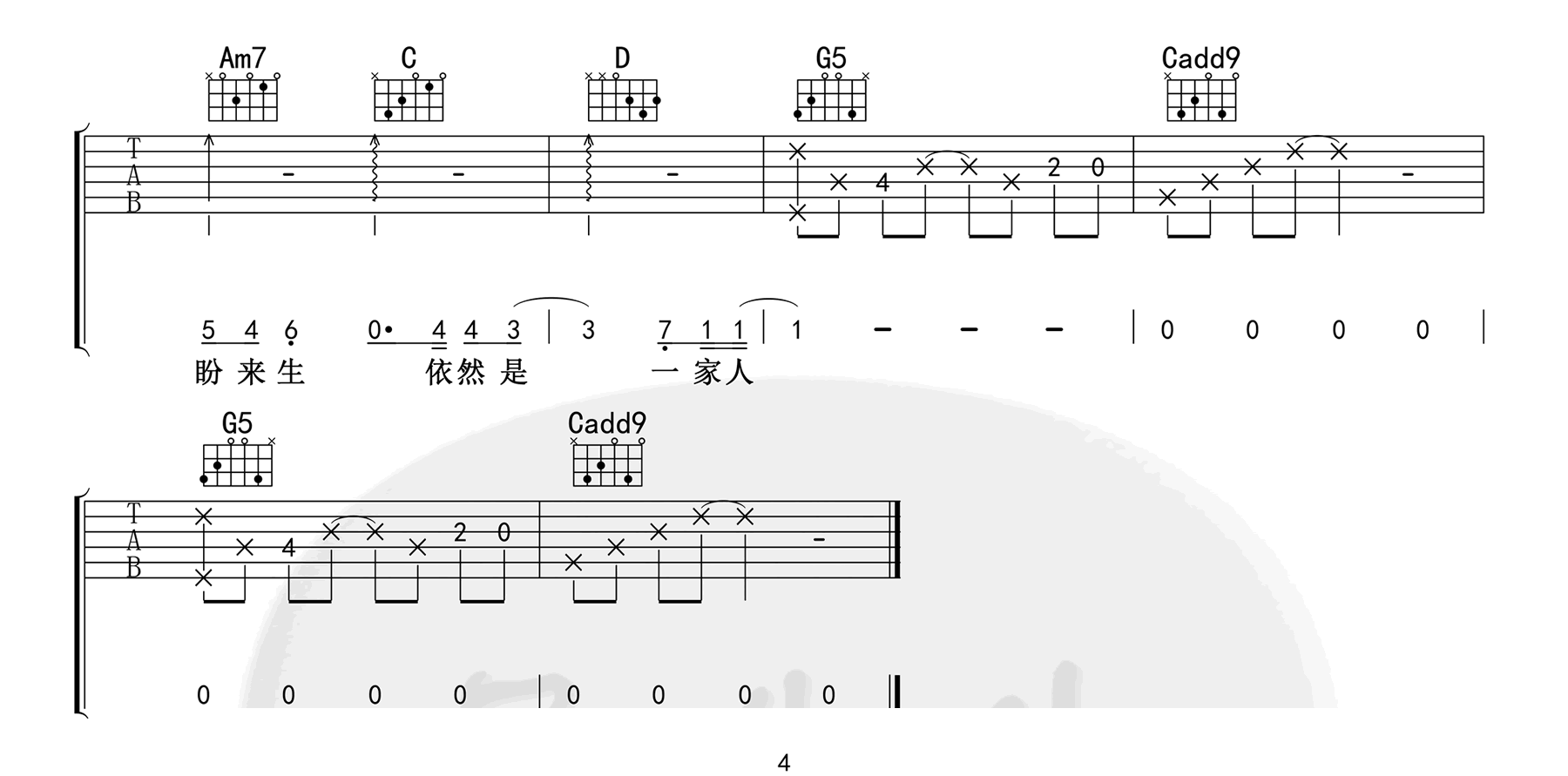 将故事写成我们吉他谱_林俊杰_G调调弦原版-图片1