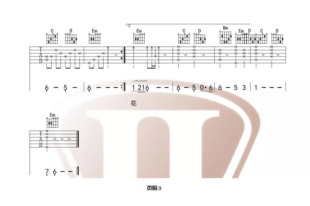 辞九门回忆吉他谱_解忧草-冰幽_G调单音原版-图片1